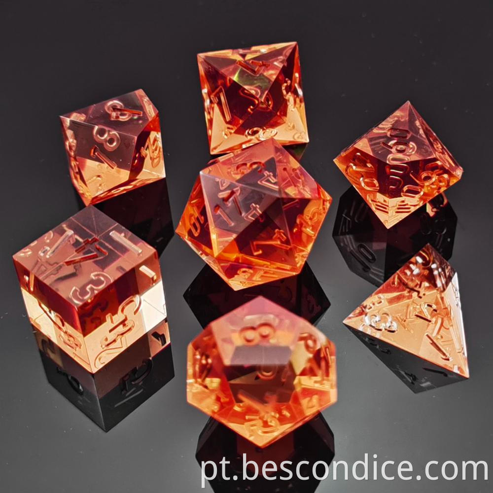 Colorful Crystal Handmade Poyhedral Dice 7